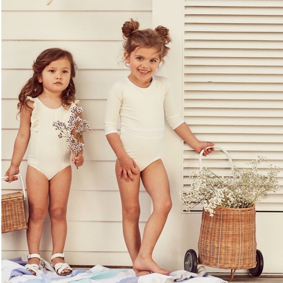 Dot Dot Ivory Ruffle 1pc Swimsuit - Picture 5 of 5